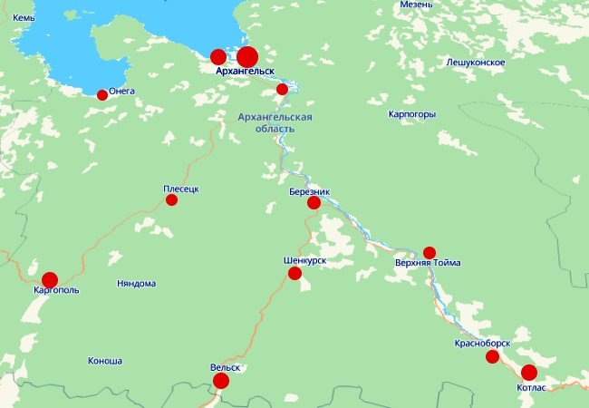 Грузоперевозки по Архангельской области